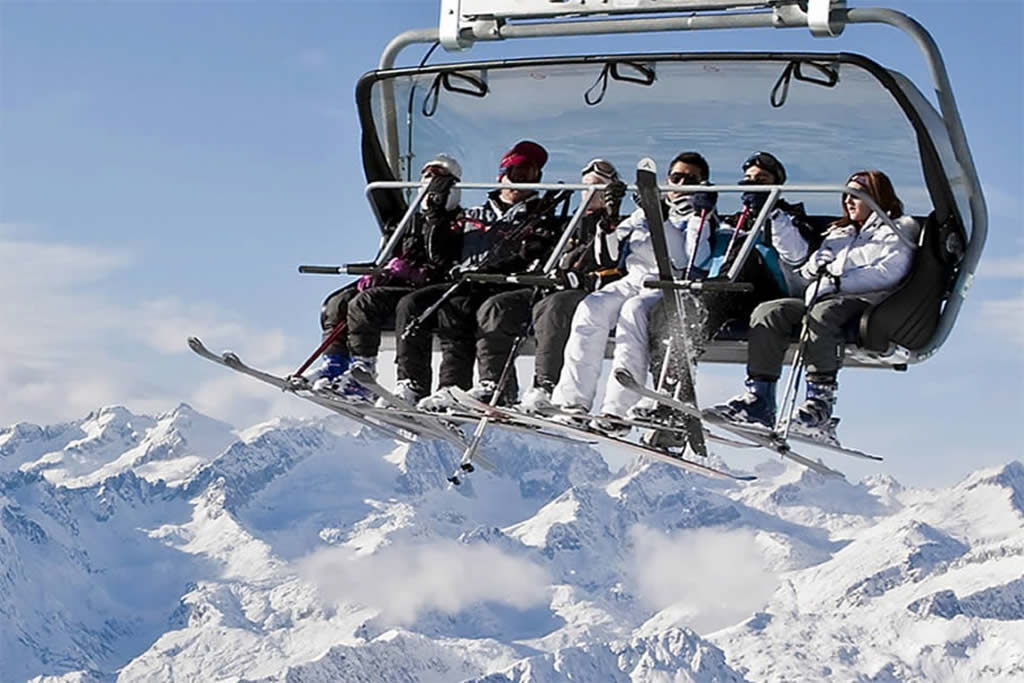 Chairlift in the Dolomites at Madonna di Campiglio