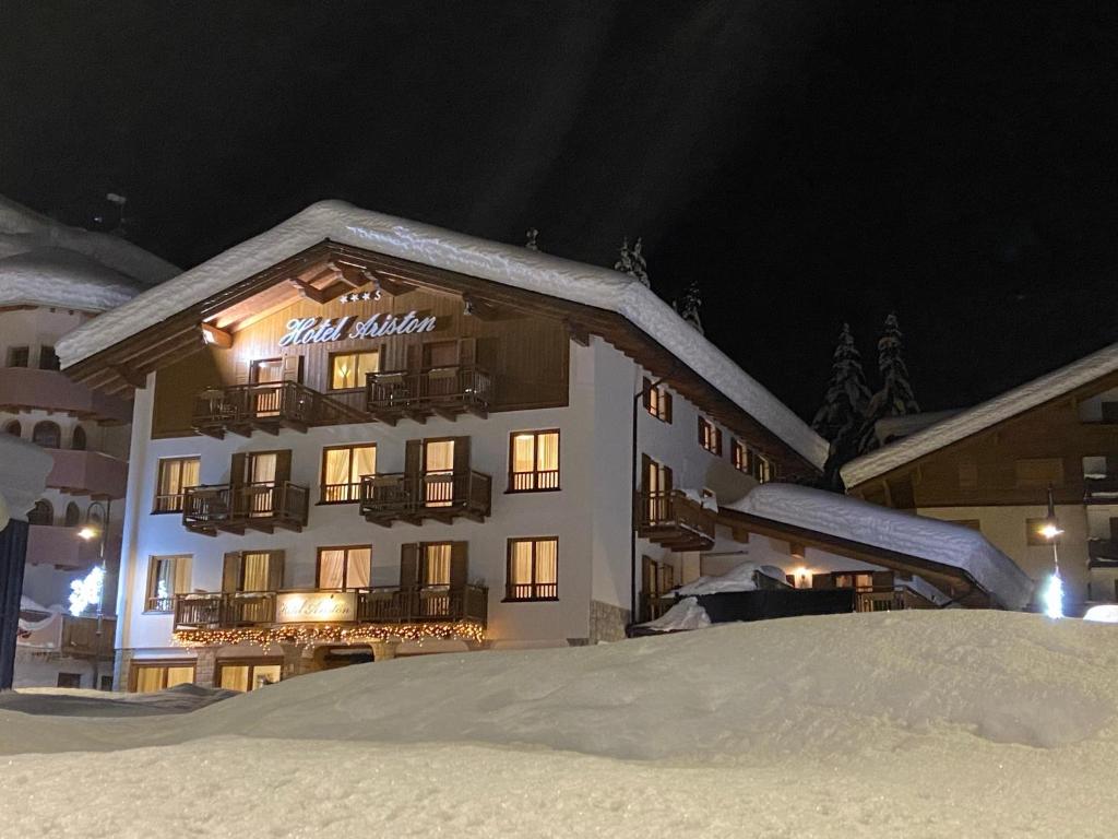 Hotel Ariston at Night in Madonna di Campiglio