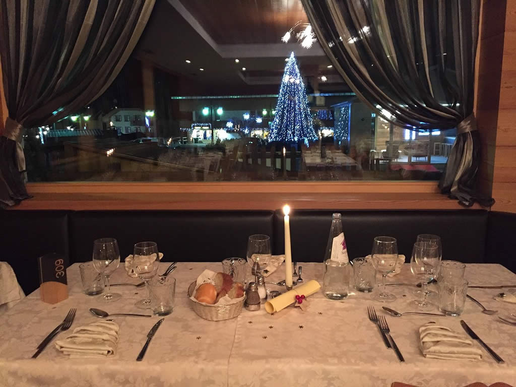 The Dining Room at Hotel Ariston in Madonna di Campiglio