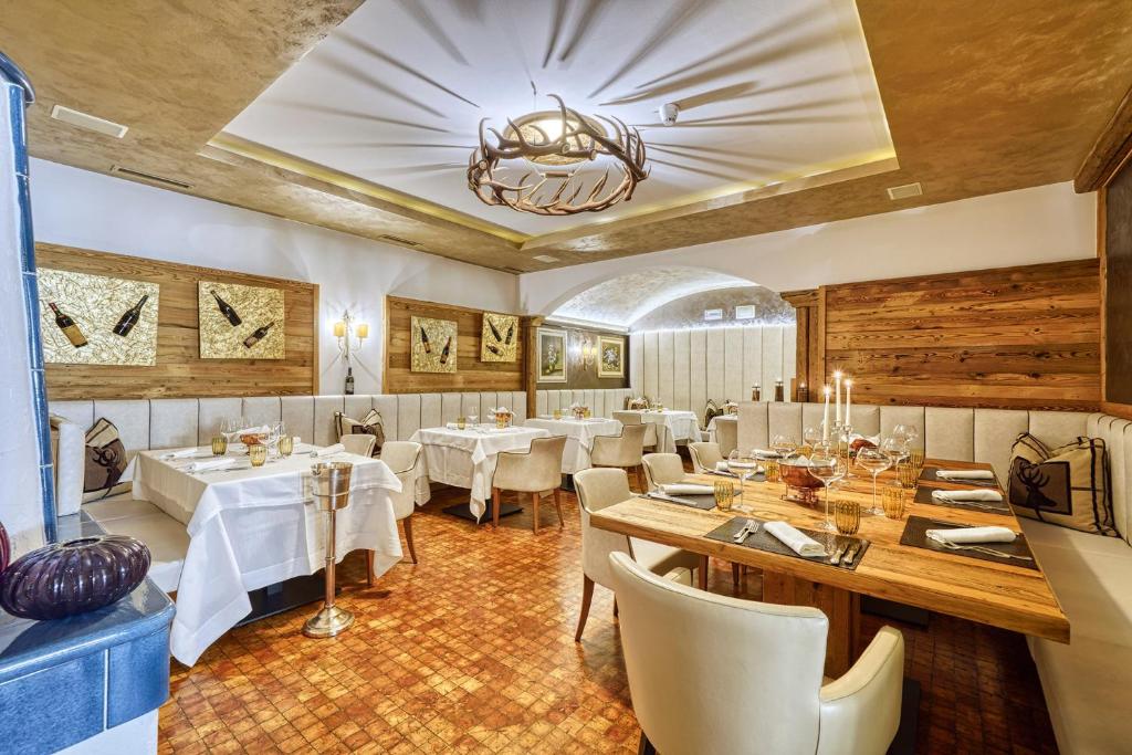 The Dining Room at Hotel Majestic Mountain Charme in Madonna di Campiglio