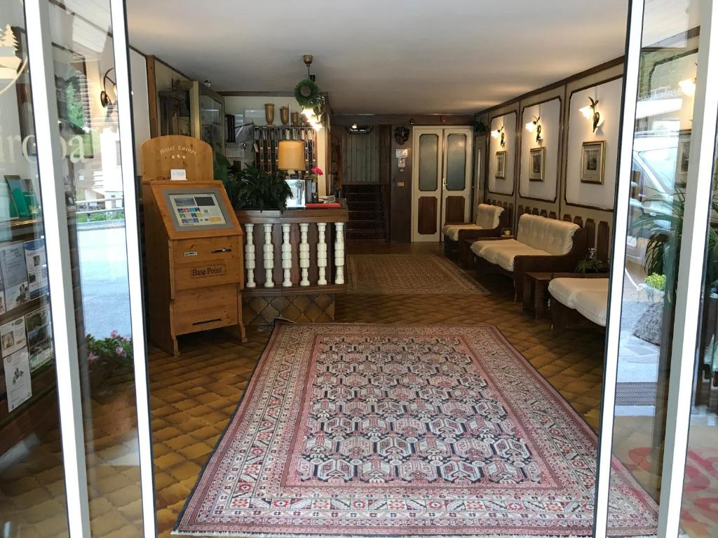 The Entrance and Lobby at Hotel Europa in Madonna di Campiglio