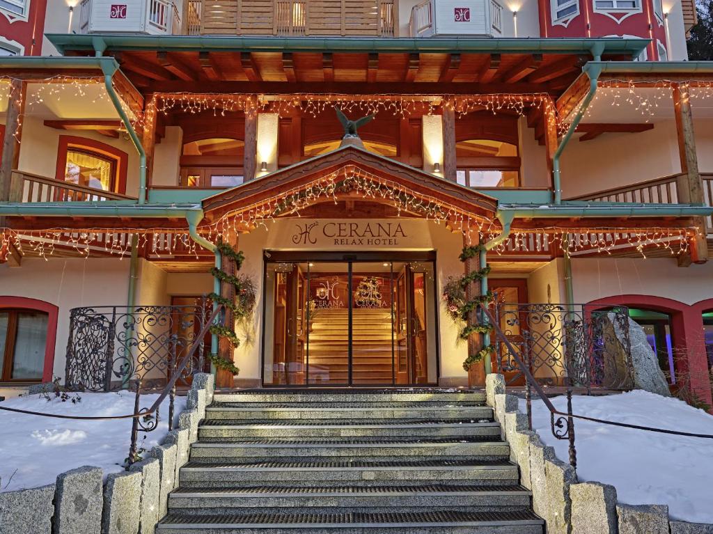 The Front Door at Hotel Cerana Relax in Madonna di Campiglio