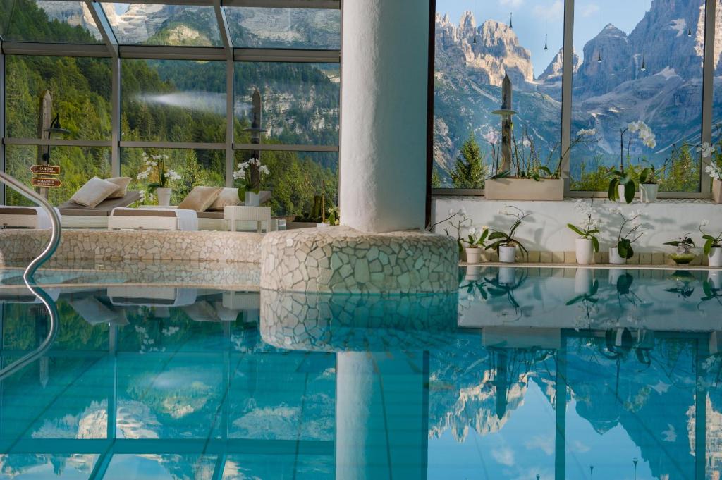 The Indoor Pool at Bio Hotel Hermitage in Madonna di Campiglio