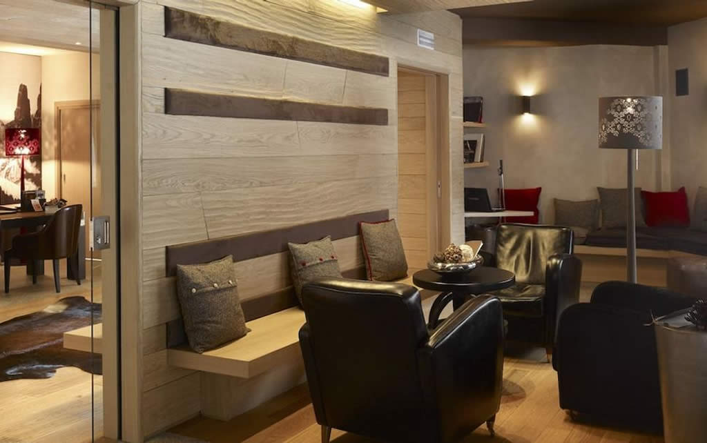 The Lounge at DV Chalet Boutique Hotel and Spa in Madonna di Campiglio